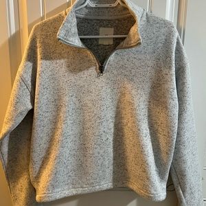 Thread & Supply Cropped Cinch-able Half Zip